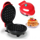 Электрическая мини вафельница Waffle Maker с антипригарным покрытием Красная