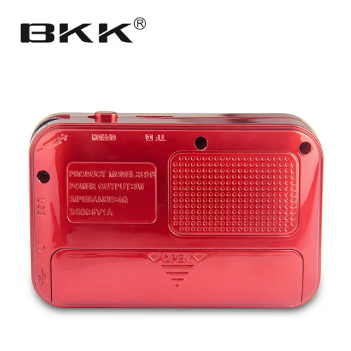 Радиоприёмник с FM USB MicroSD BKK S99 радио на аккумуляторе 18650 Красный