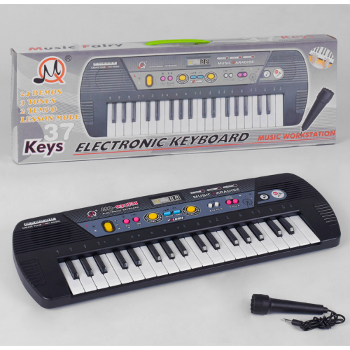 Пианино детское MQ 031 FM на батарейках, с микрофоном, FM Radio, 37 клавиш, мелодии, синтезатор