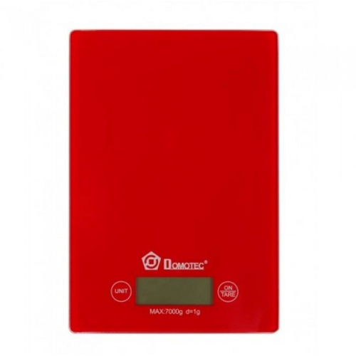 Сенсорные электронные кухонные весы до 7 кг Domotec MS 912 Красные
