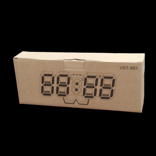 Электронные настольные LED часы с будильником и термометром VST-883 белые (Синяя подсветка)