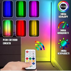 Угловая LED RGB лампа торшер STAND 1.2м с пультом управления подсветка комнаты напольная от USB