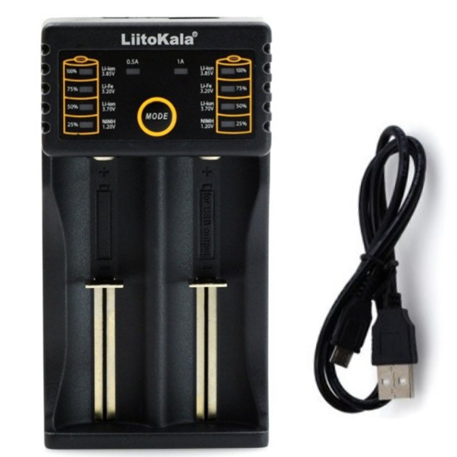 Зарядное устройство LiitoKala Lii-202 для 2Х аккумуляторов 10440/14500/16340/17355/17500/17670/18350/18490/18650/22650