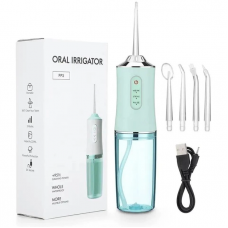 Ирригатор портативный электрический Oral Irrigator S3J2 для зубов Зелёный