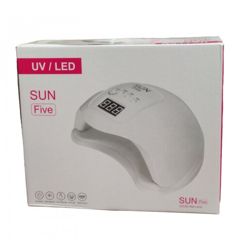 LED UV лед уф лампа Sun5 сан5 48вт для наращивания ногтей, гель лак Питание USB Белая