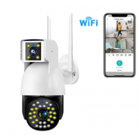 Камера видеонаблюдения двухобъективная уличная поворотная P12 WIFI IP 360/90 V380PRO 3+3.0mp