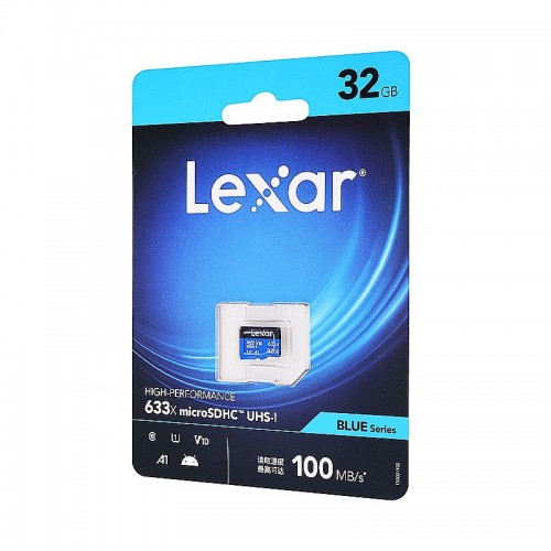 Карта памяти LEXAR 633x MicroSDHC Card, 32GB Class 10 (UHS-1 U1)