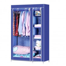 Тканевый шкаф для вещей Storage Wardrobe 88105 складной гардероб 2 секции, 105 х 45 х 170 см Синий