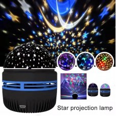 Ночник проектор Led Mini Magic Ball питание USB диско лампа Чёрный