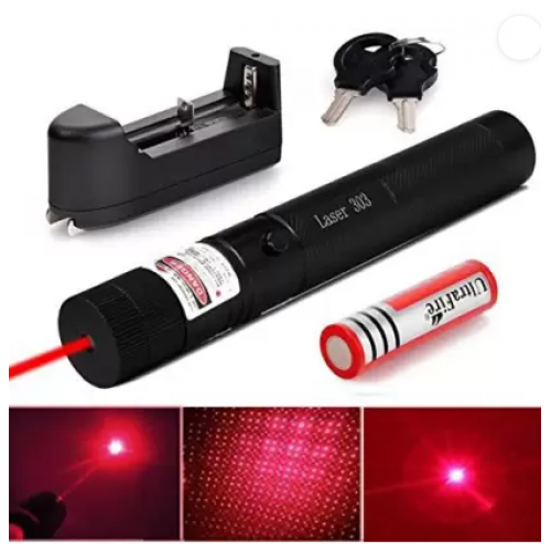 Мощная лазерная указка Laser 303 Красный Луч 100мВт с ключами блокировки