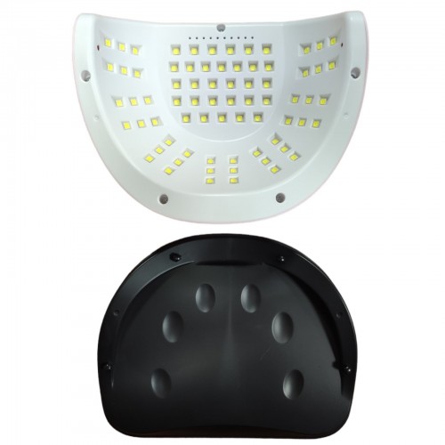 Лампа LED UV лед уф SUN G4 Max 72вт для маникюра, наращивания ногтей, гель лак 72 диода Белая с чёрным