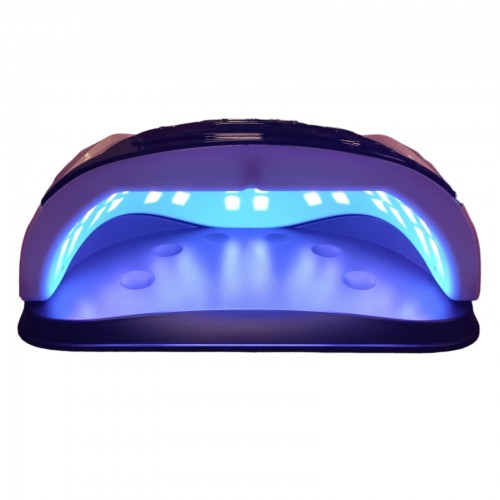 Лампа LED UV лед уф SUN G4 Max 72вт для маникюра, наращивания ногтей, гель лак 72 диода Розовая с чёрным