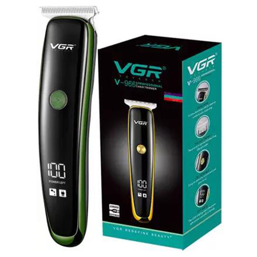 Машинка (триммер) для стрижки волос VGR V-966 3 насадки, LED дисплей