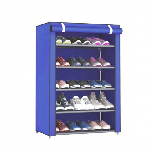 Стеллаж тканевый для хранения обуви Combination Shoe Frame 60X30X90 Тёмно-синий