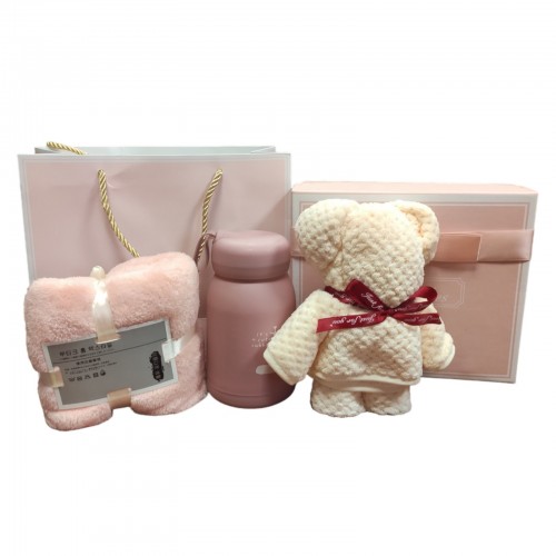 Набор подарочный Simple Life (игрушка, термокружка, полотенце) Розовый