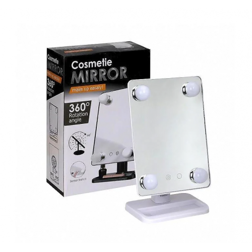 Зеркало для макияжа с подсветкой с LED подсветкой Cosmetie Mirror 360 Белый