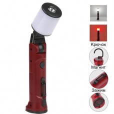 Фонарь WORKLIGHT-72-XPE(white+red), 10 W, 350 Lumen, Li-Ion аккум., поворот180º+180º, зажим, крюк, магнит, ЗУ Type-C