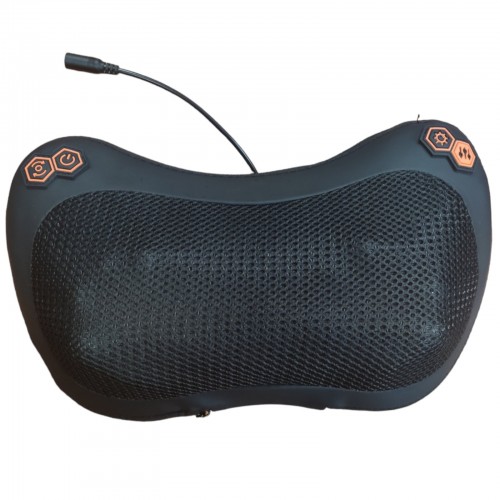Массажер, массажная роликовая подушка для дома и машины Massage pillow CHM-8028 3 режима скорости Чёрная