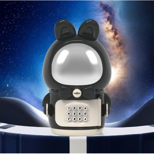 Детская электронная копилка - сейф с замком Зайчик - Космонавт Space Rabbit Piggy