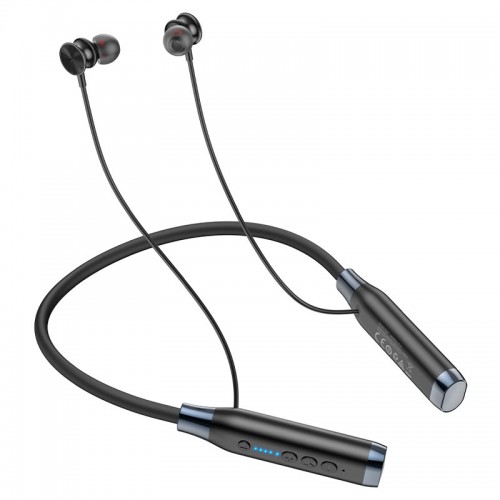 Беспроводные наушники с микрофоном вакуумные bluetooth для бега для спорта с MicroSD HOCO ES62 Pretty Черные