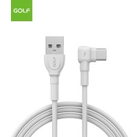 Кабель для заряджання GOLF GC-70 USB Type-C 1м Г-подібний 3A Білий