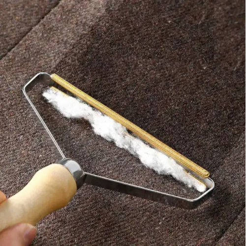 Двухсторонняя щетка бритва для удаления шерсти каташков ворса с ткани ковров мебели