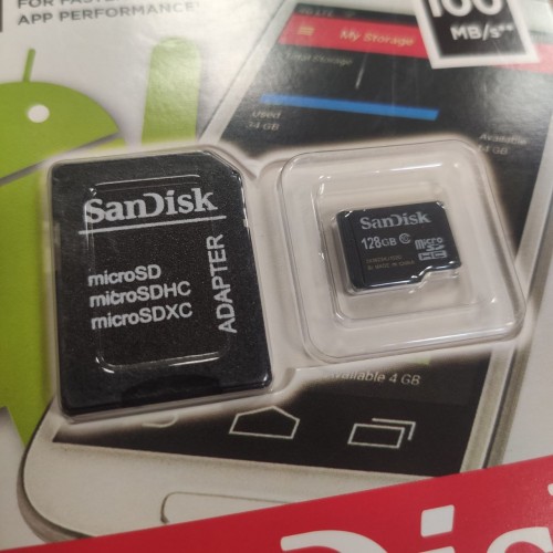 Карта памяти SanDisk Ultra microSDXC 128GB UHS-I + SD адаптер Class 10