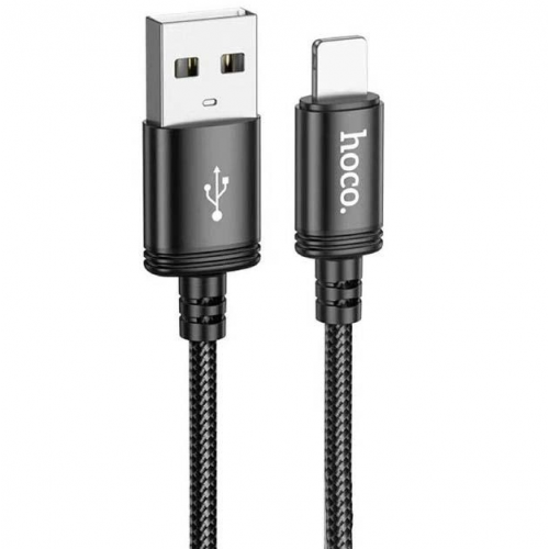 Кабель для телефона USB to Lightning Apple iPhone HOCO X89 100см 2,4A Черный