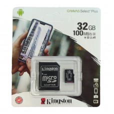 Карта памяти Kingston microSDHC 32Gb Canvas Select Plus class 10 A1 (R-100MB/s) + Adapter