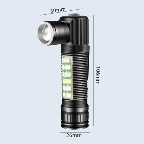 Фонарь 2 в 1 SY-2209-Р50+18SMD, Li-Ion аккум., индикация заряда, ЗУ USB, zoom