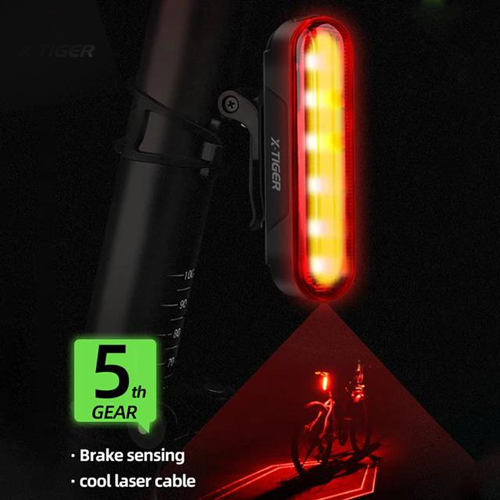 Велосипедный фонарь аккумуляторный LEADBIKE LD80-6LED с лазерной разметкой велофонарь