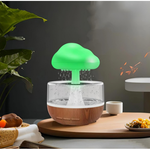 Увлажнитель воздуха – ночник Грибок с эффектом дождя, MUSHROOM Cloud Rain Humidifier