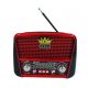 Радіоприймач Golon RX-455S + Bluetooth та сонячною панеллю Червоний