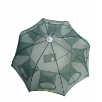 Сеть рыболовная автоматическая, 8 отверстий, нейлоновая, складная сетка для рыбалки раколовка