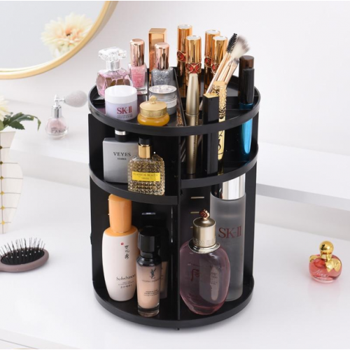 Подставка-органайзер для косметики поворотная 360° ROTATION COSMETIC ORGANIZER Черный