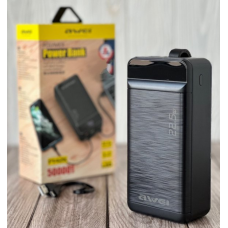 Внешний аккумулятор Power bank AWEI P114K 50000mAh PD22,5W+быстрая зарядка батарея зарядка Черный