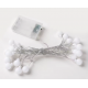 Новогодняя LED RGB гирлянда с прозрачным проводом и питанием от батареек Шарики Длинной 3м 20 LED шариков