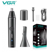 Триммер аккумуляторный 2в1 VGR V-613 для носа и ушей / Триммер мужской для окантовки бороды