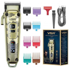 Машинка для стрижки волос триммер для бороды VGR V-005 + 8 насадок