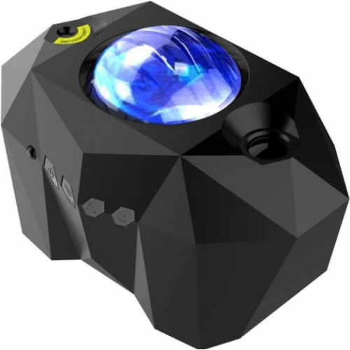 Ночник проектор звездное небо с bluetooth колонкой Aurora Moon Star Черный