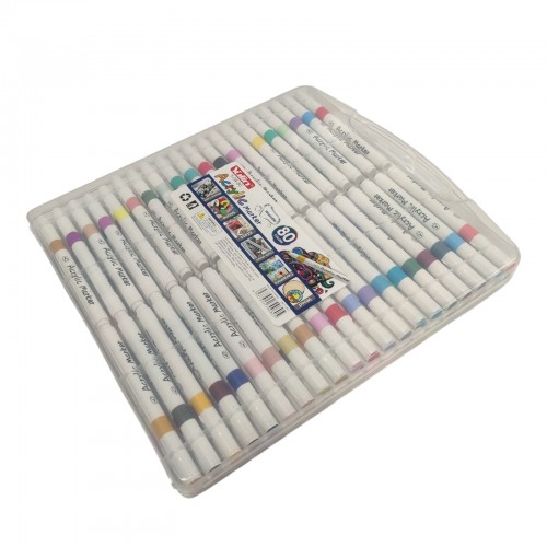 Набор акриловых маркеров 80 штук на водной основе в кейсе Acrylic Marker Y 04 Набор акриловых маркеров 80 штук на водной основе в кейсе Acrylic Marker Y 04