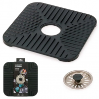 Коврик для мойки со сливом (30×30см), SinkShield / Защитная подставка для раковины