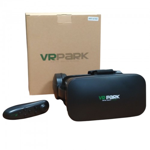 Очки шлем виртуальной реальности VR BOX VRPARK 6769 с наушниками и пультом дистанционного управления черные