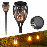 Садовый фонарь светильник с солнечной панелью "Факел" BL XF 6018 FLAME EFECT 50 см 2 шт в комплекте