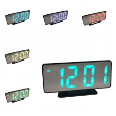 Зеркальные LED часы с будильником и термометром VST-888H RGB Хамелеон USB
