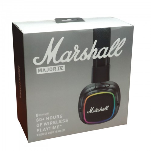 Беспроводные накладные наушники Marshall Major 4 Bluetooth, разъемом AUX Type-C Тёмно-коричневый