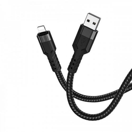Кабель HOCO U110  Lightning 2,4A1,2m Черный