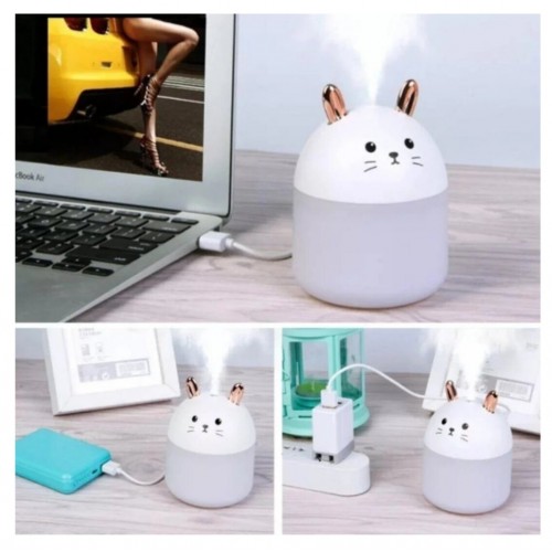 Увлажнитель воздуха и ночник Котик 2в1 Humidifiers с подсветкой Белый