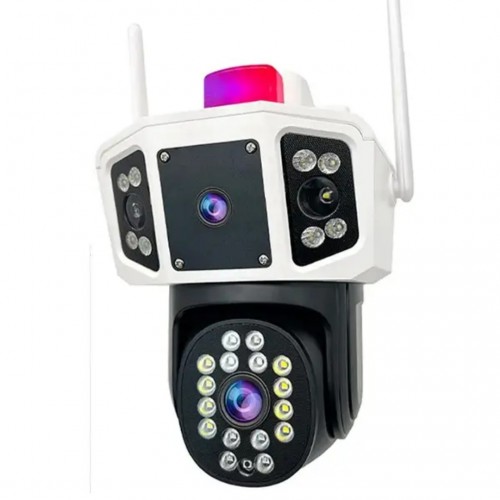 Уличная WiFi камера видеонаблюдения 3MP, FullHD, 2 объектива, YC101  IP камера наблюдения  Поворотная камера