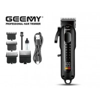 Аккумуляторный триммер машинка для стрижки волос Geemy GM-8040 с 4 насадками